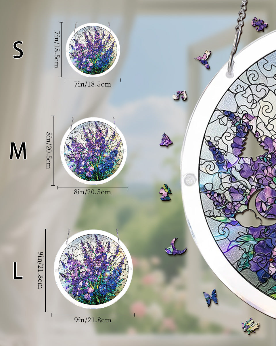 Acrylic Jigsaw Puzzle Suncatcher - Blooming Lavender