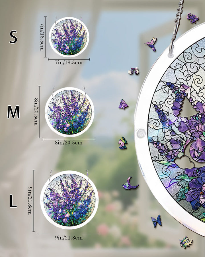 Acrylic Jigsaw Puzzle Suncatcher - Blooming Lavender
