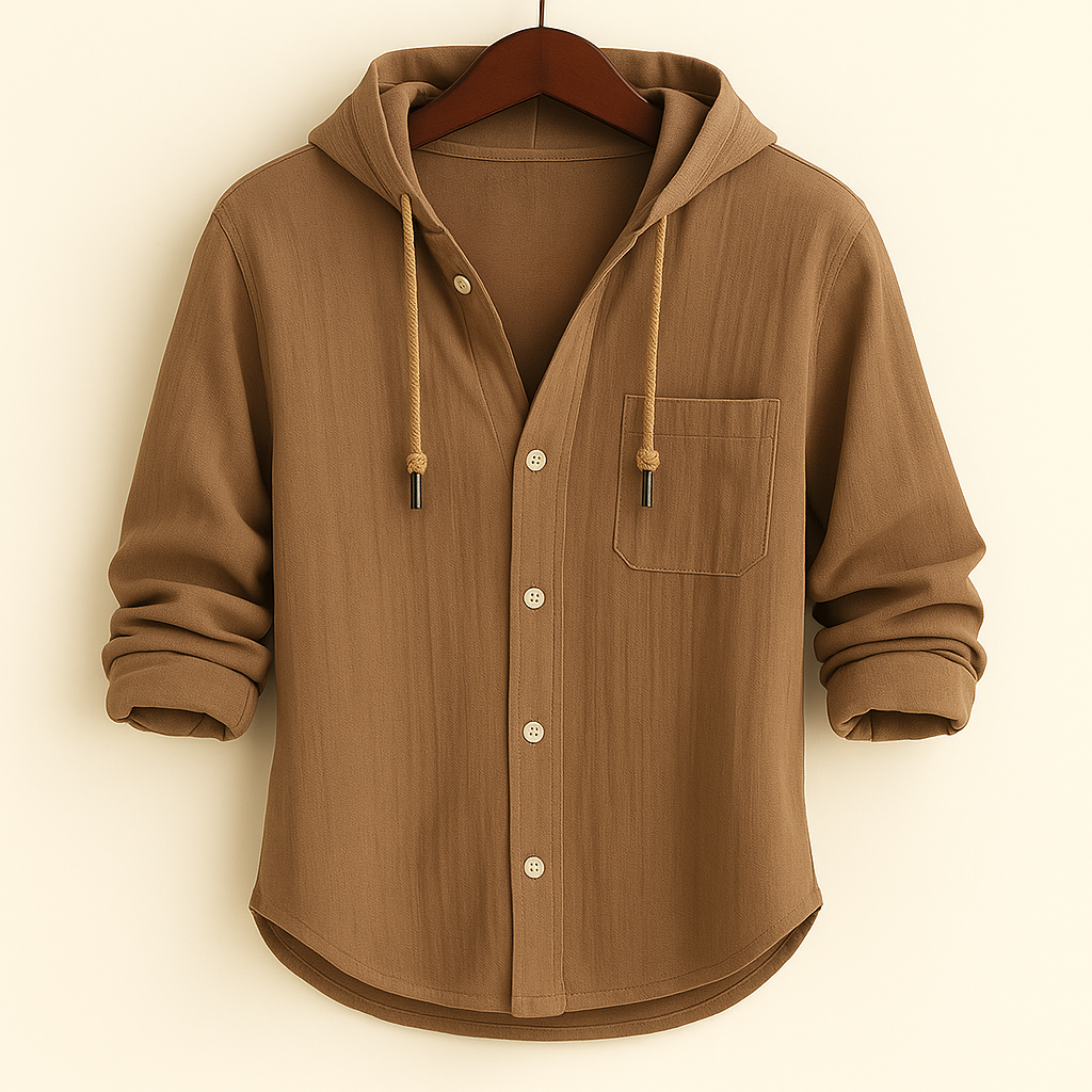 NOVAE | LUXURY SOFT COTTON SHIRT WITH HOOD