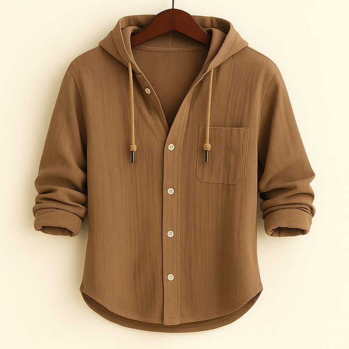 NOVAE | LUXURY SOFT COTTON SHIRT WITH HOOD