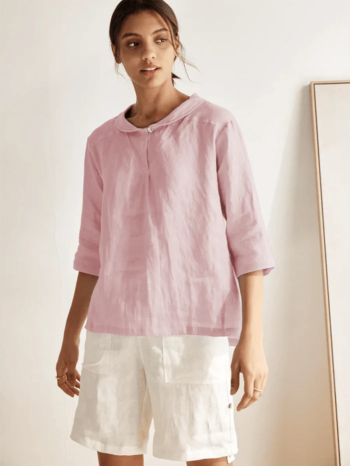 Jade Linen Top