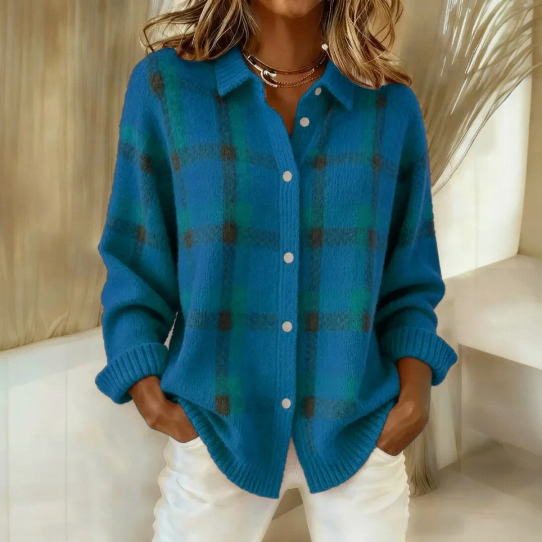 Janette™ | Checked Knit Jumper