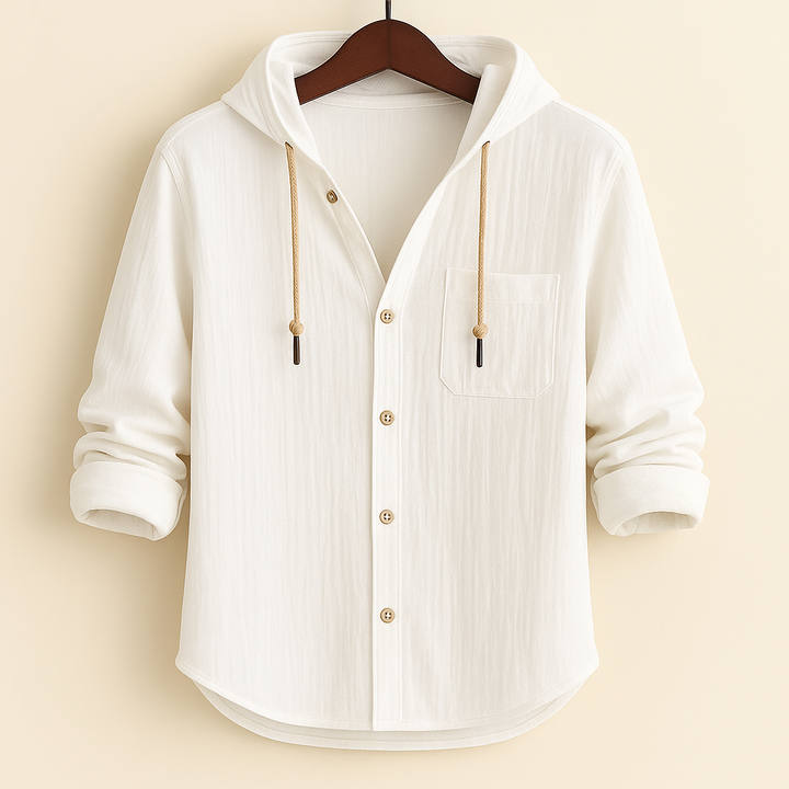 NOVAE | LUXURY SOFT COTTON SHIRT WITH HOOD
