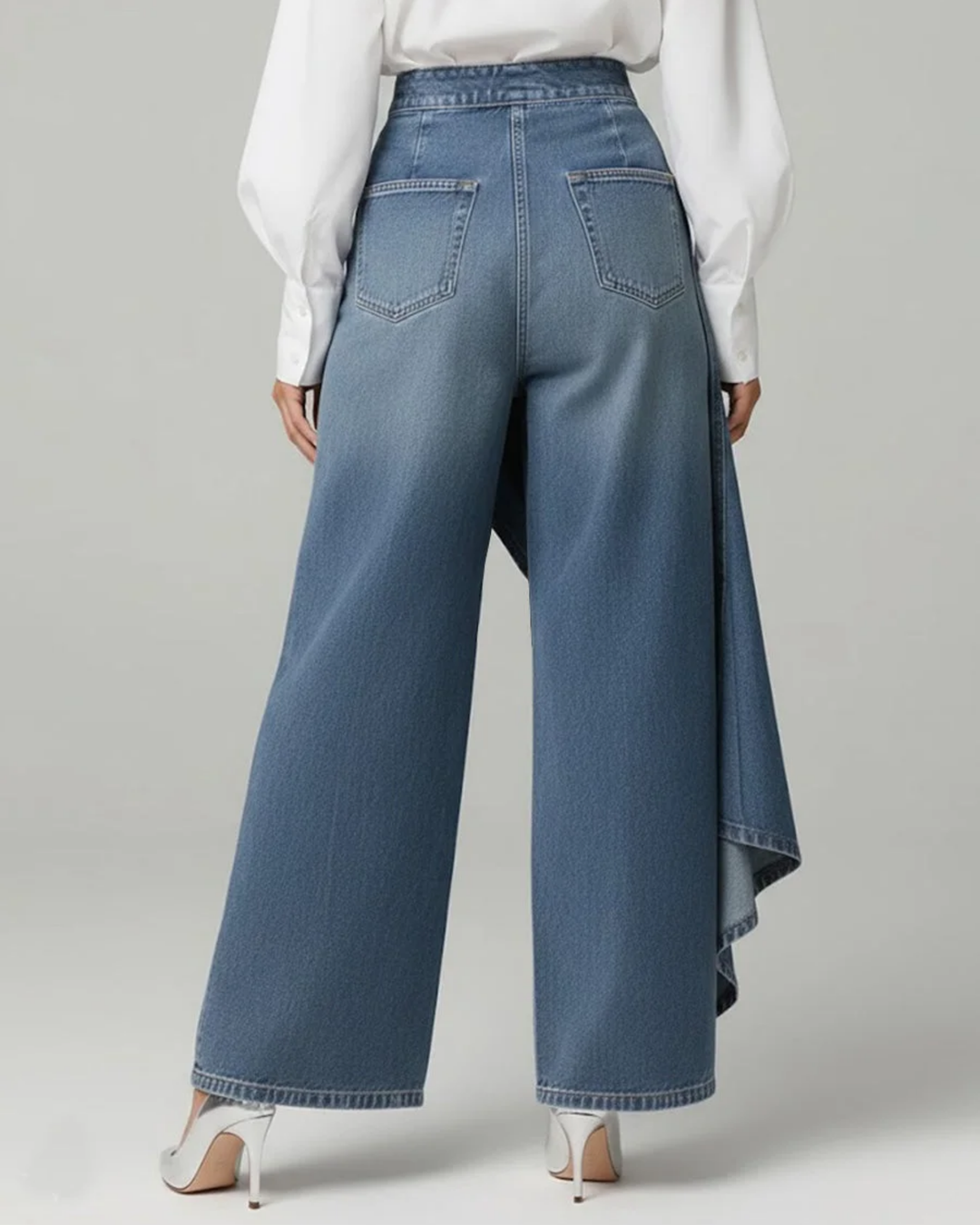 Audrey™ | Tie-Waist Denim Trousers