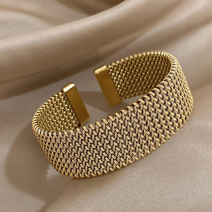 Woven Adjustable Gold Plated Bracelet