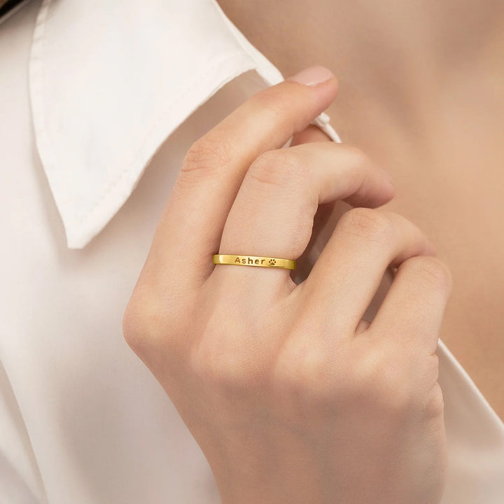 Custom ring with your pet's name