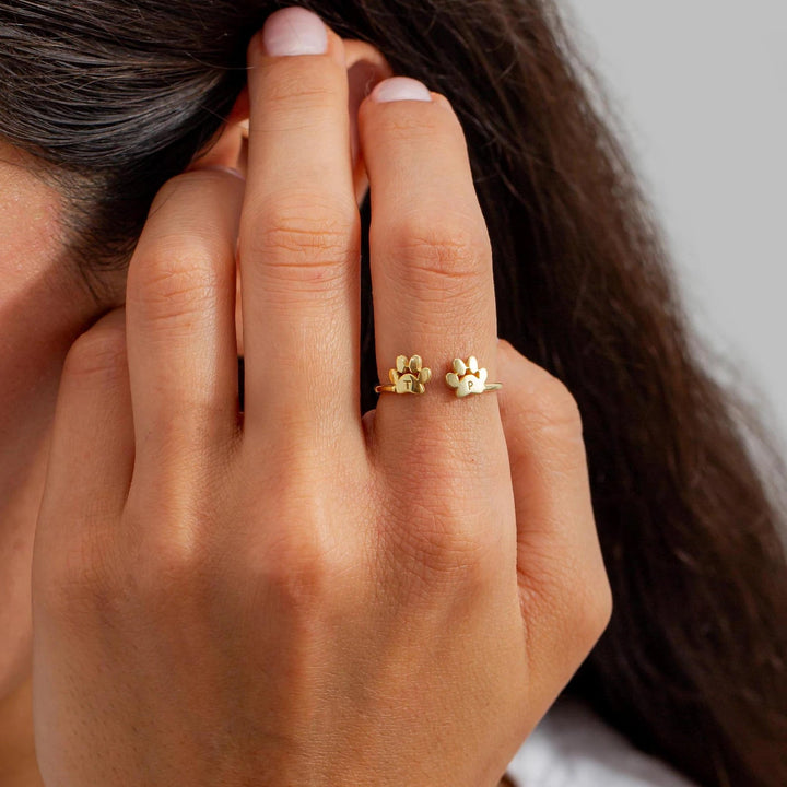 Custom Ring with Your Pet's Initial