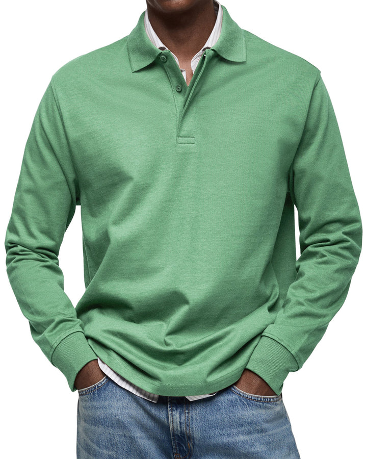 LAURENT MONACO | ELEGANT LONG-SLEEVED POLO FOR MEN