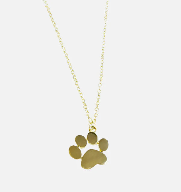 Golden Paw Print Necklace – Delicate & Meaningful