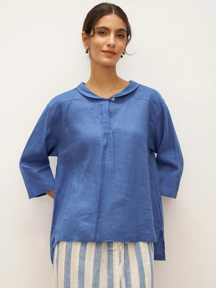 Jade Linen Top