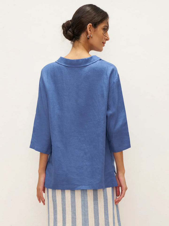 Jade Linen Top