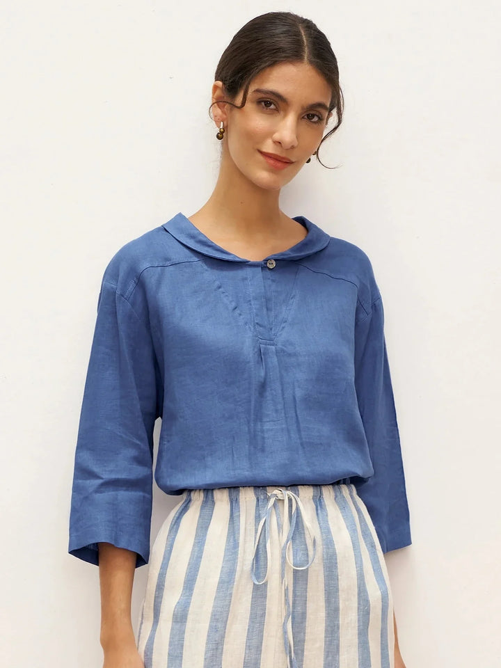 Jade Linen Top