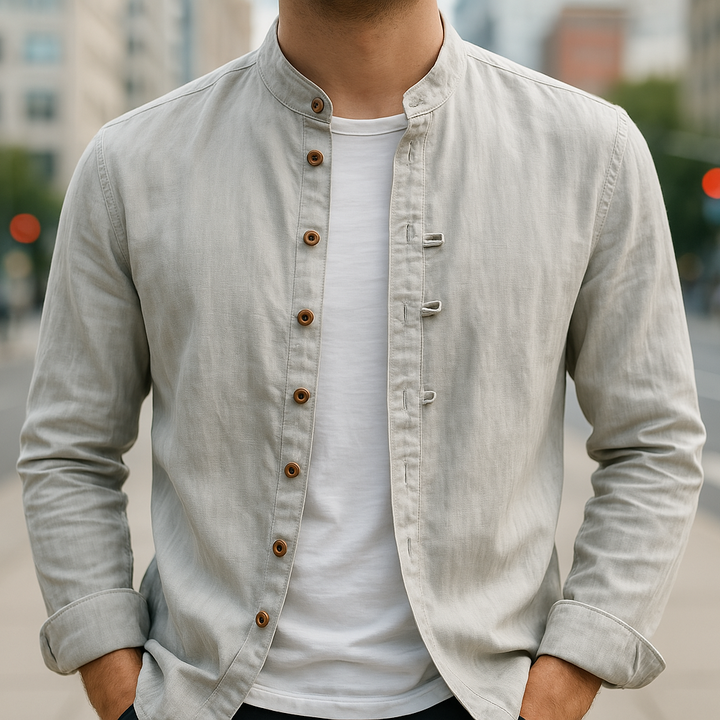 NOVAE | LINEN AND COTTON SHIRT