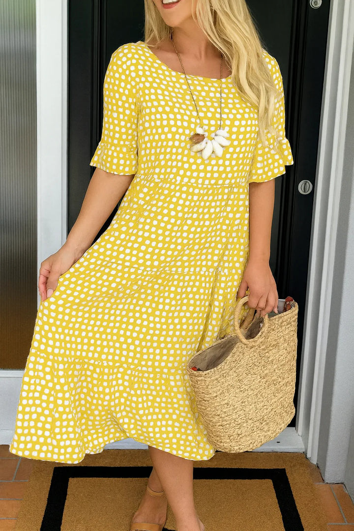 Serelle | Short-Sleeve Midi Dress