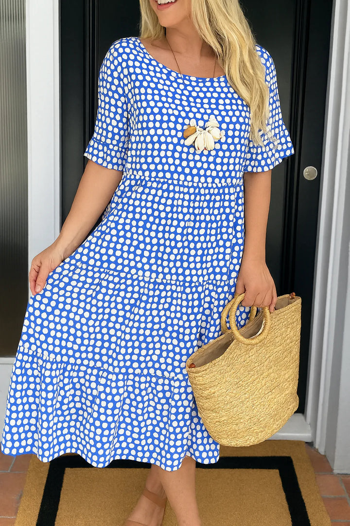Serelle | Short-Sleeve Midi Dress