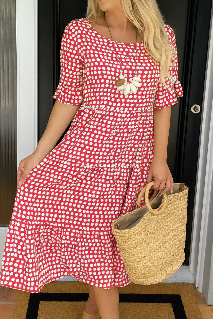Serelle | Short-Sleeve Midi Dress