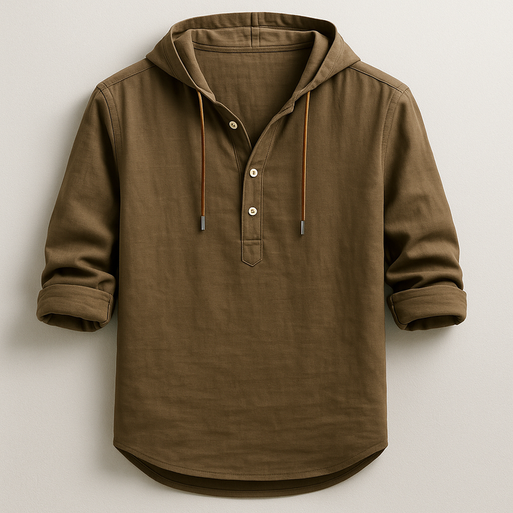 LAURENT MONACO | LUXURY SHIRT WITH HOOD