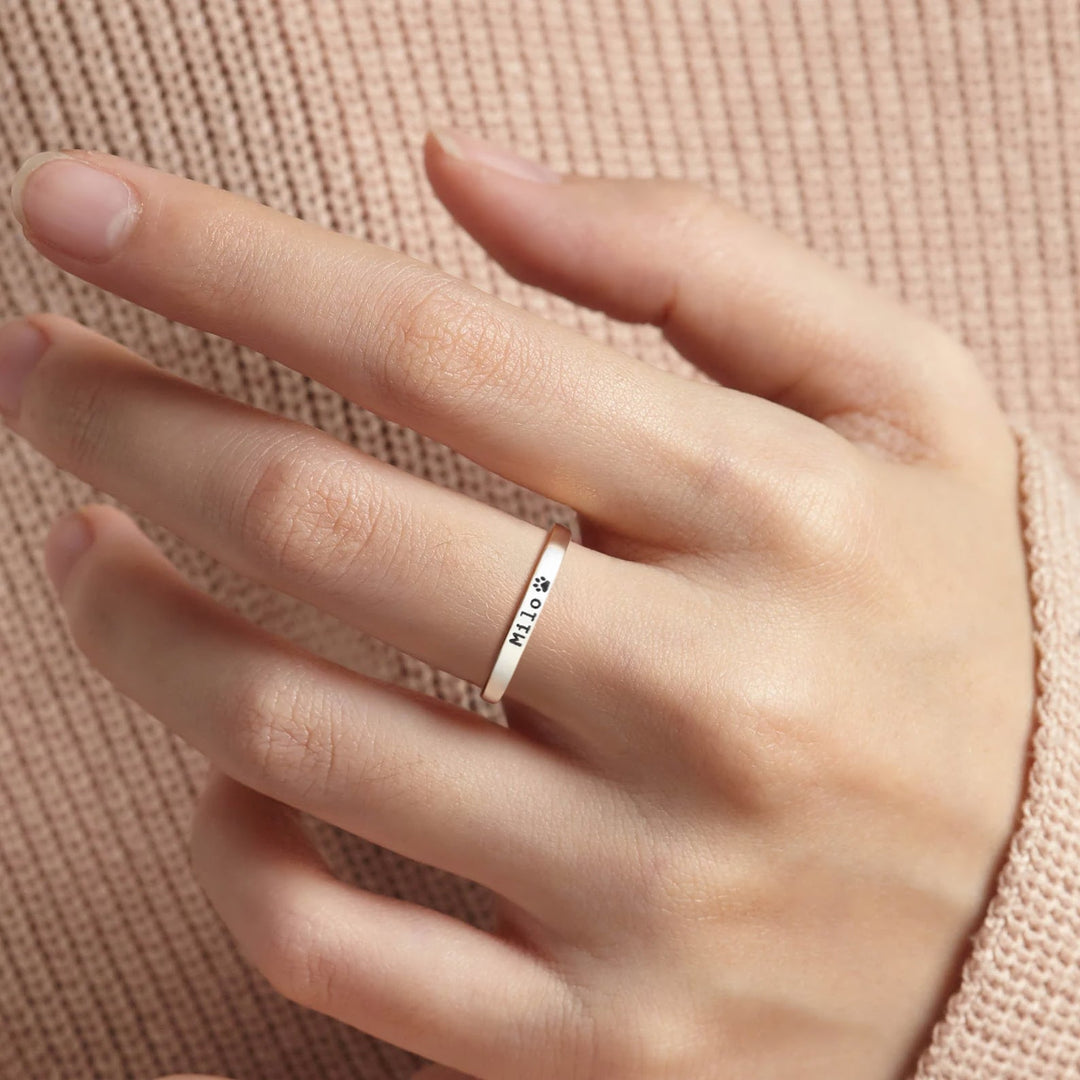 Custom ring with your pet's name