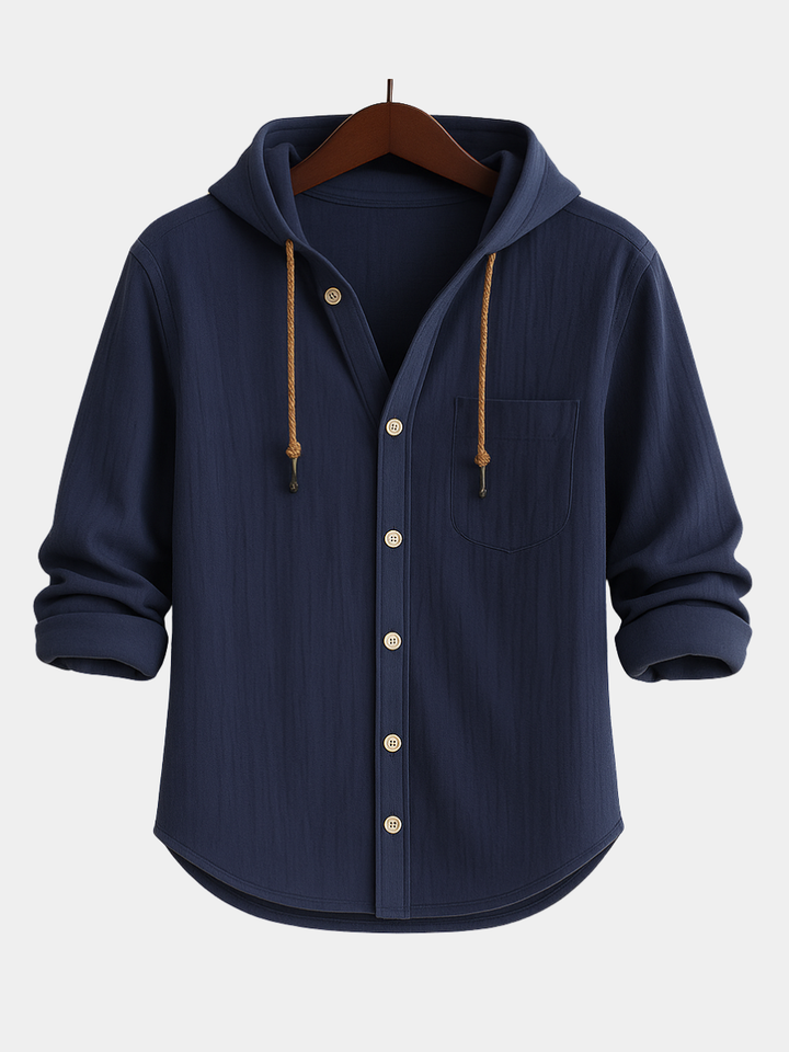 NOVAE | LUXURY SOFT COTTON SHIRT WITH HOOD