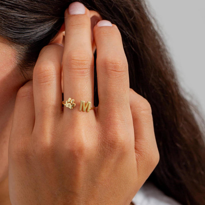 Custom Ring with Your Pet's Initial