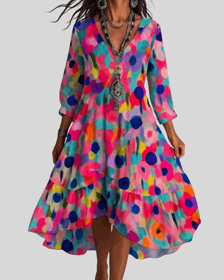 Casa | Bohemian and Light Floral Maxi Dress