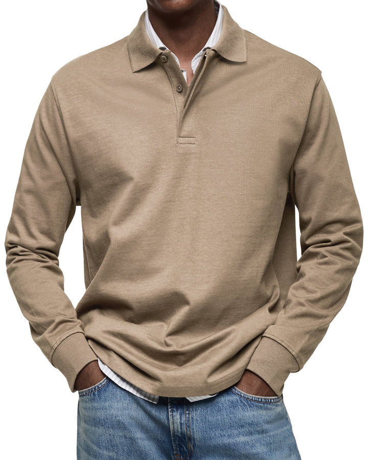 LAURENT MONACO | ELEGANT LONG-SLEEVED POLO FOR MEN