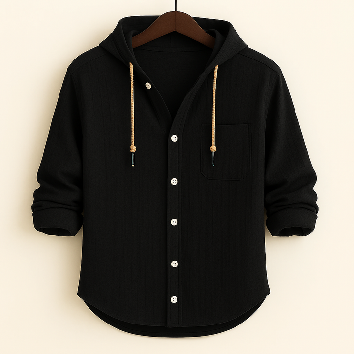 NOVAE | LUXURY SOFT COTTON SHIRT WITH HOOD