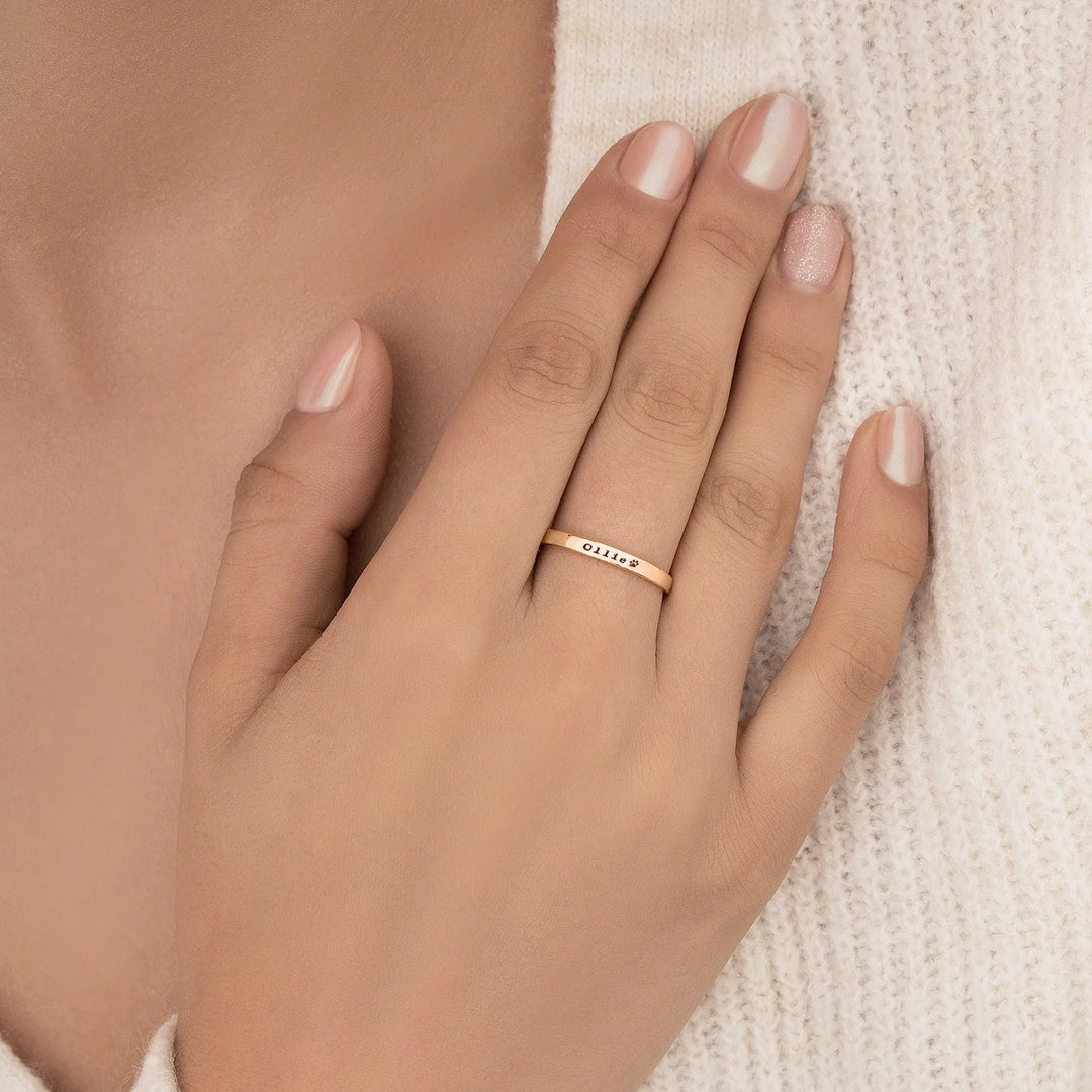 Custom ring with your pet's name