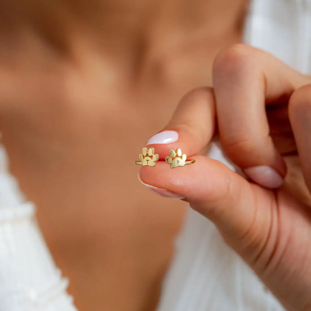 Custom Ring with Your Pet's Initial
