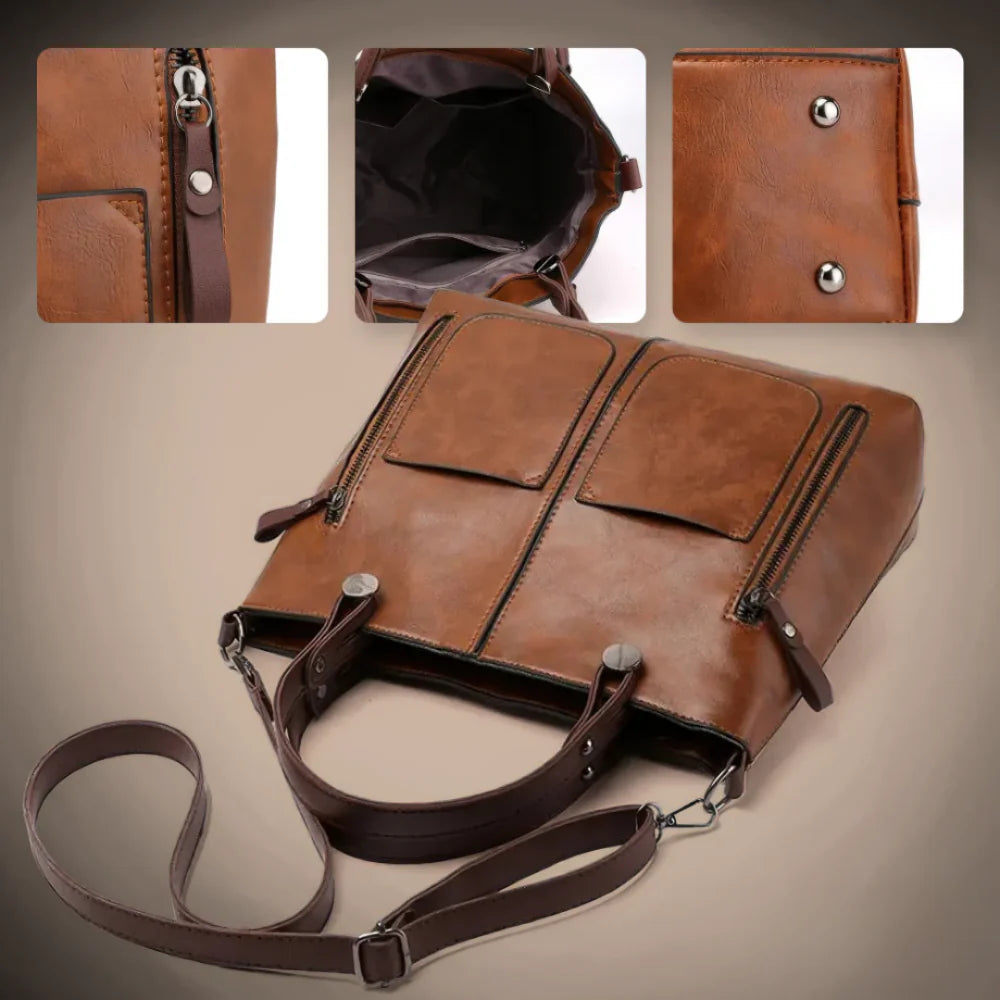 Ilse™ | Stay Organized in Style — Spacious Leather Tote