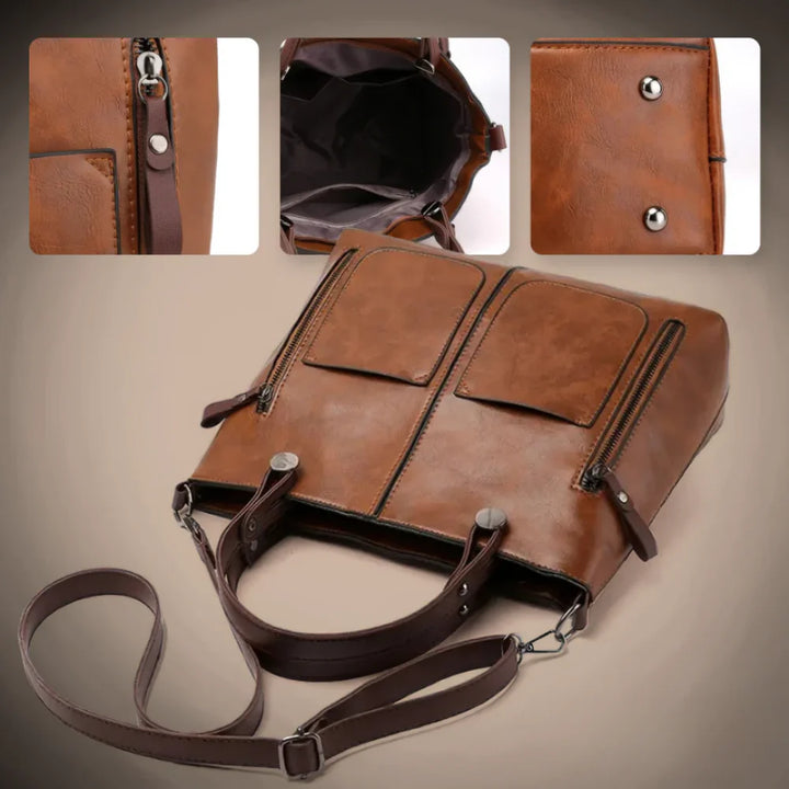 Ilse™ | Stay Organized in Style — Spacious Leather Tote