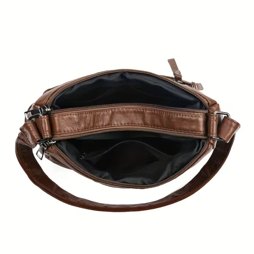 Ava™ | Never Forget a Thing — Spacious Leather Shoulder Bag