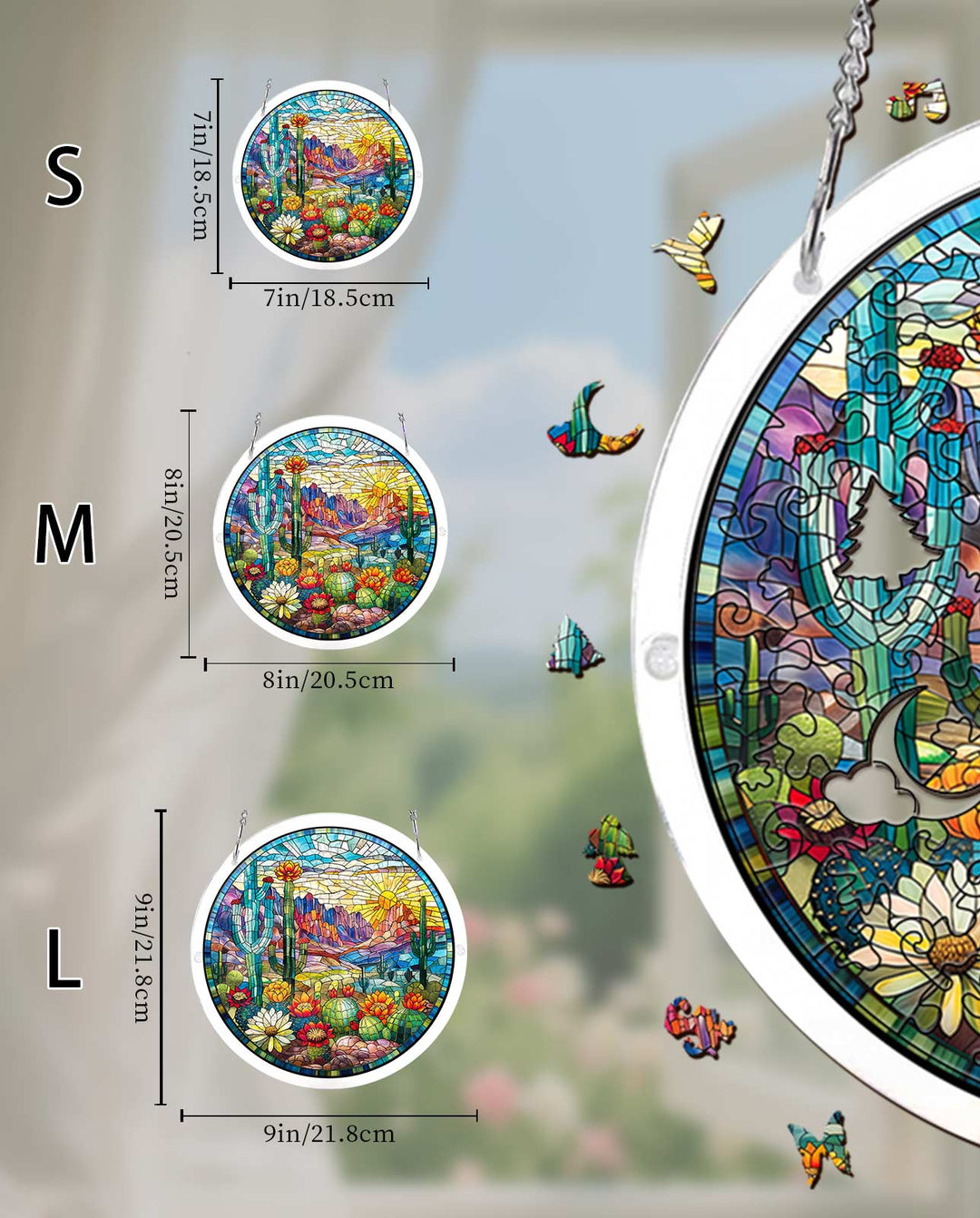 Acrylic Jigsaw Puzzle Suncatcher - Wilderness Bloom