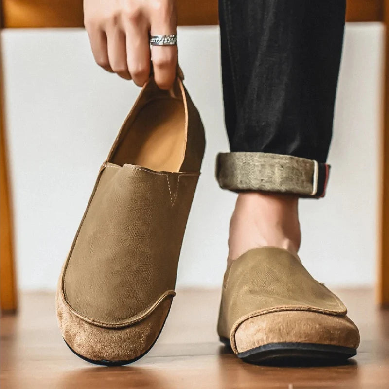 Lior | Suede & Leather Slip-Ons
