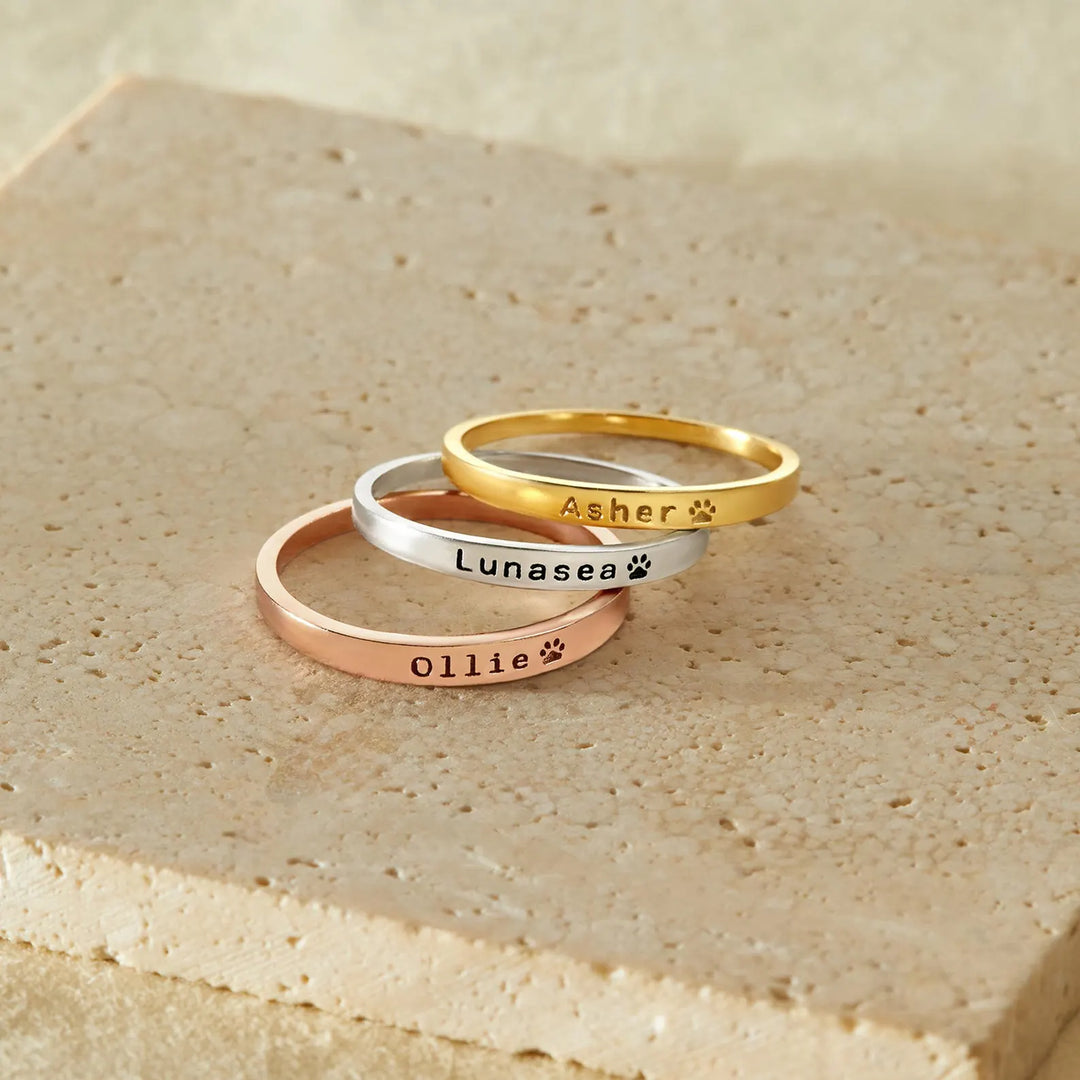 Custom ring with your pet's name