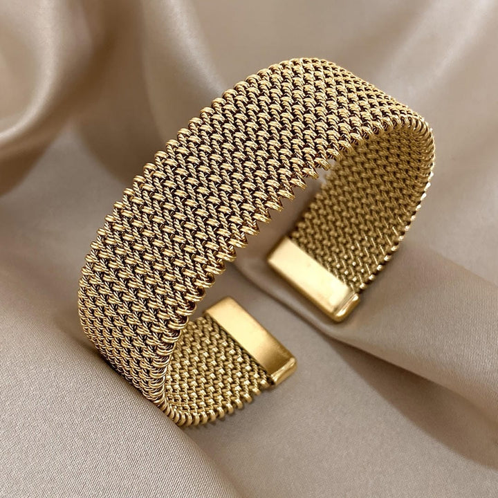 Woven Adjustable Gold Plated Bracelet