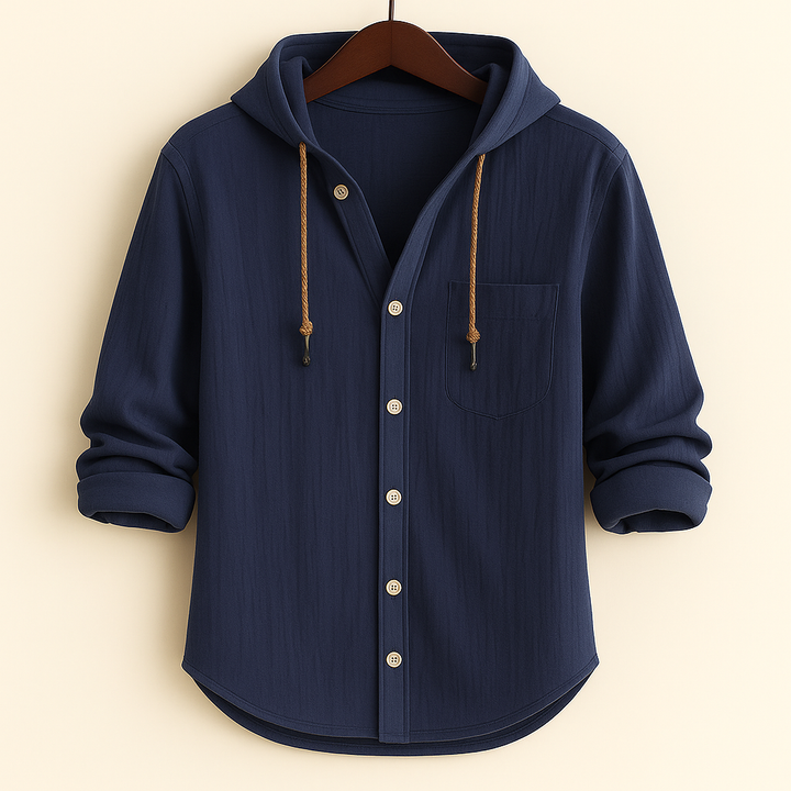 NOVAE | LUXURY SOFT COTTON SHIRT WITH HOOD