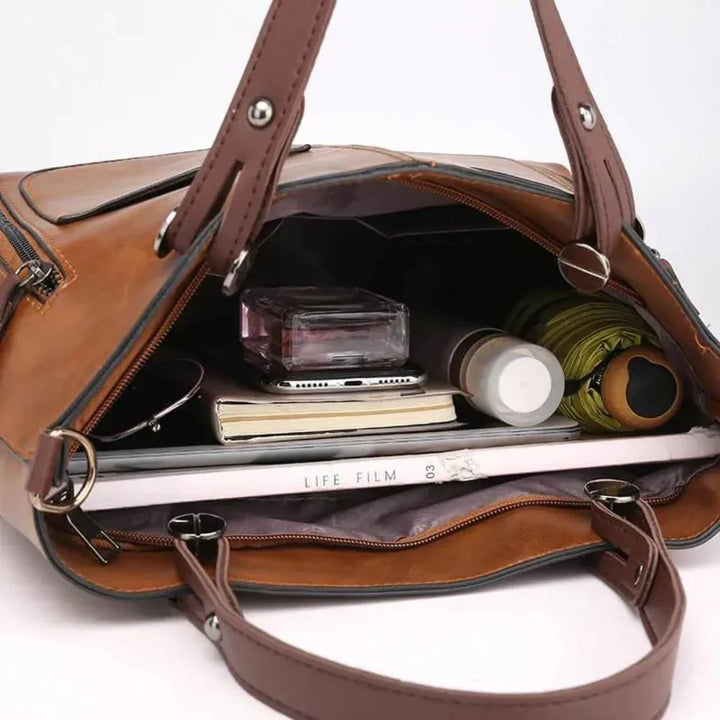 Ilse™ | Stay Organized in Style — Spacious Leather Tote