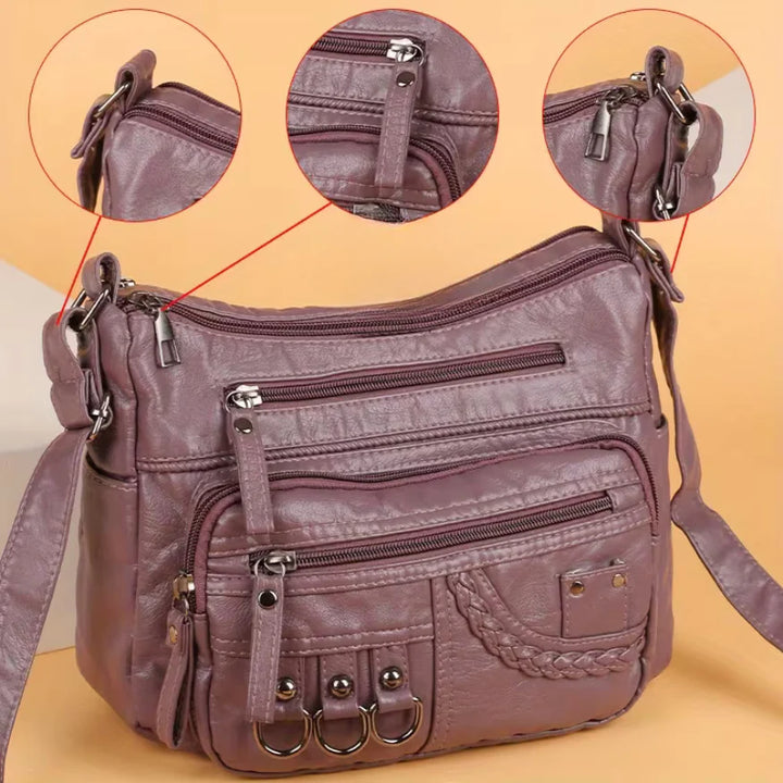 Ava™ | Never Forget a Thing — Spacious Leather Shoulder Bag