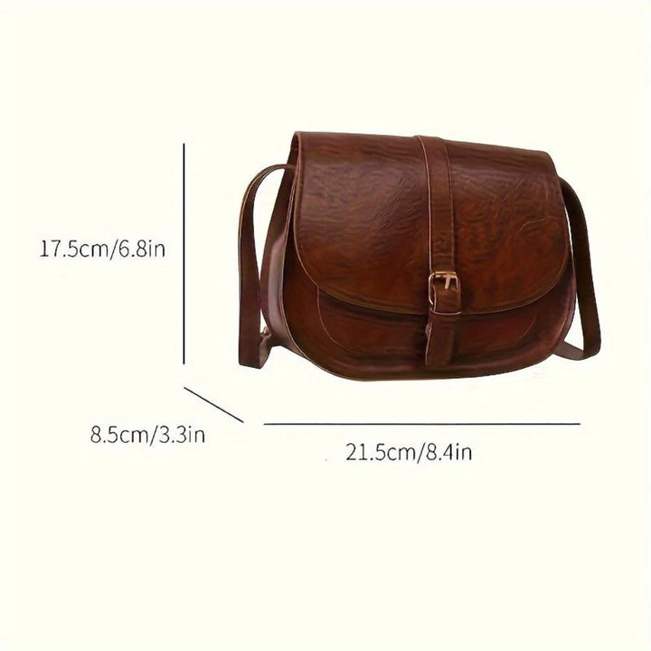 Grace™ | Compact & Elegant — Leather Saddle Bag