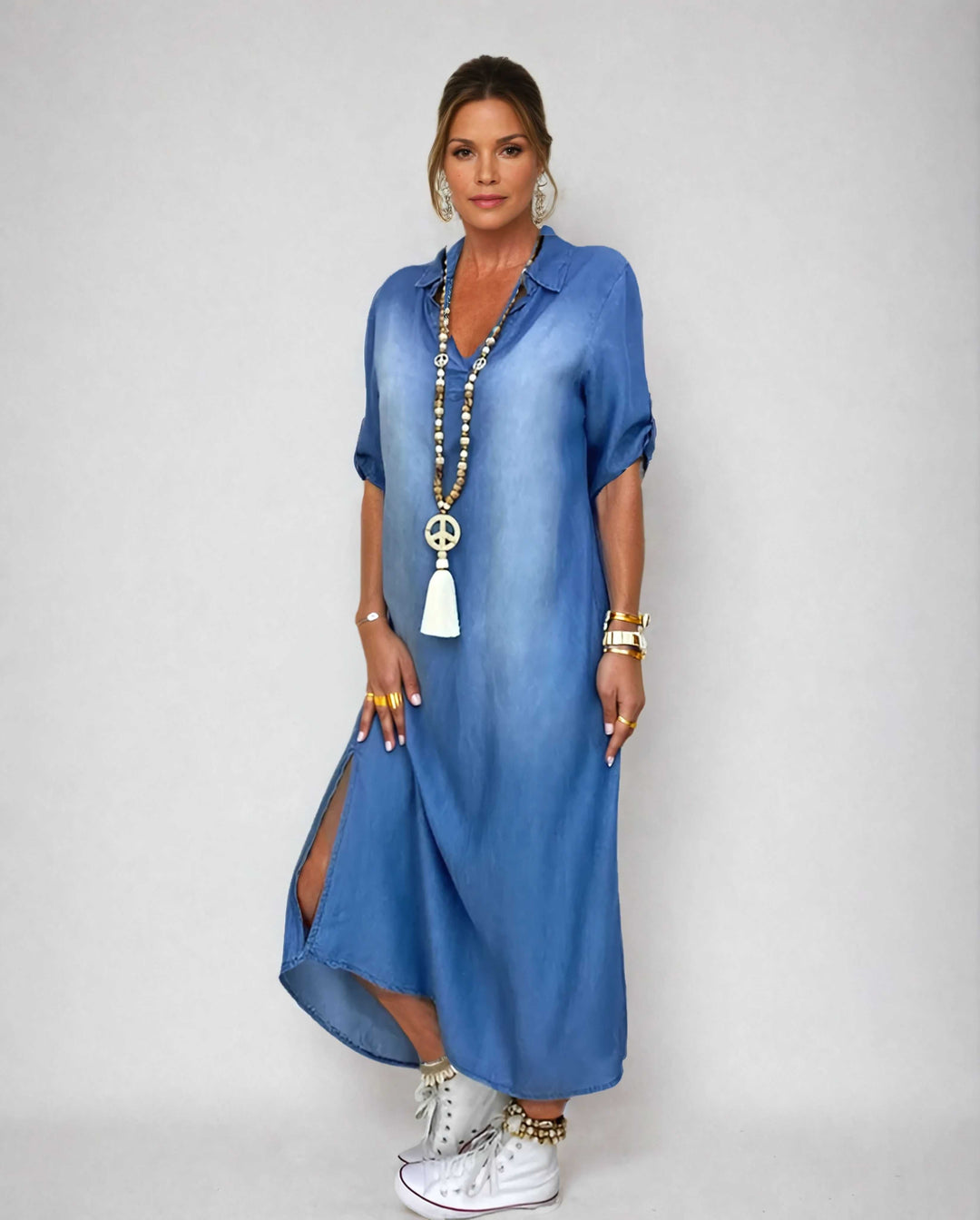 LEA™ | Long Jeans Style Dress