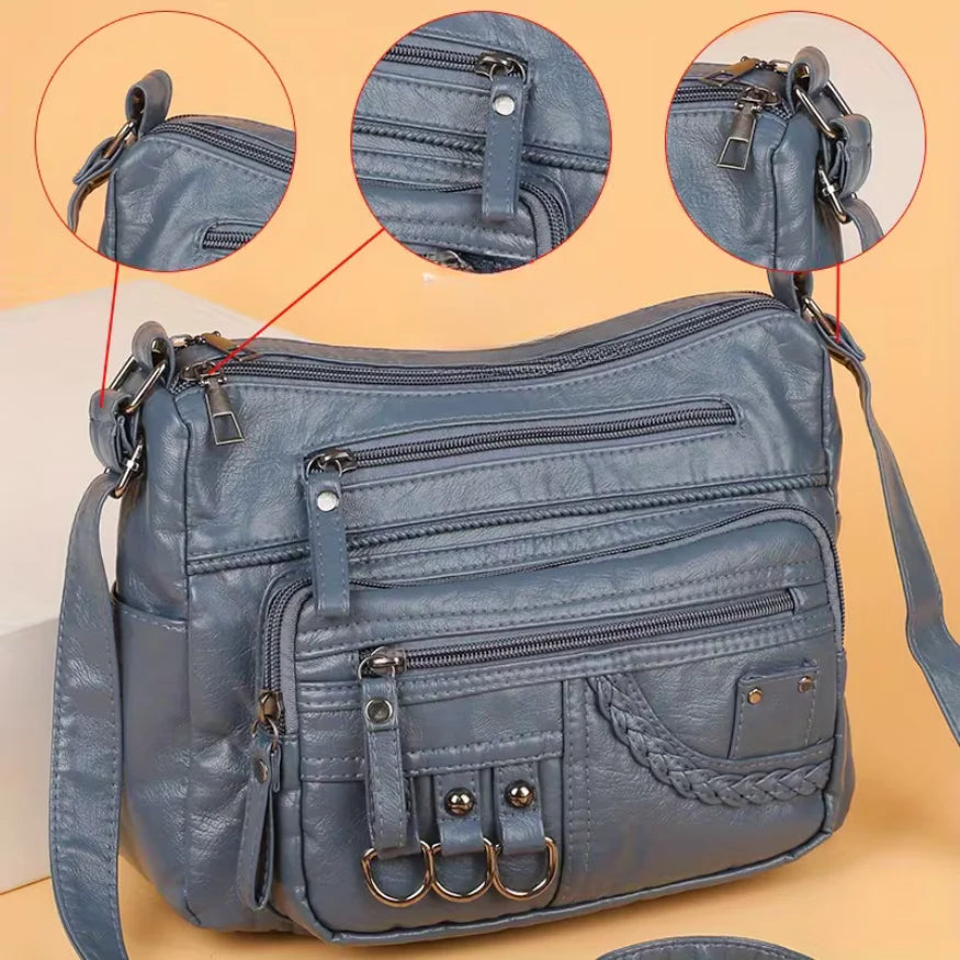 Ava™ | Never Forget a Thing — Spacious Leather Shoulder Bag