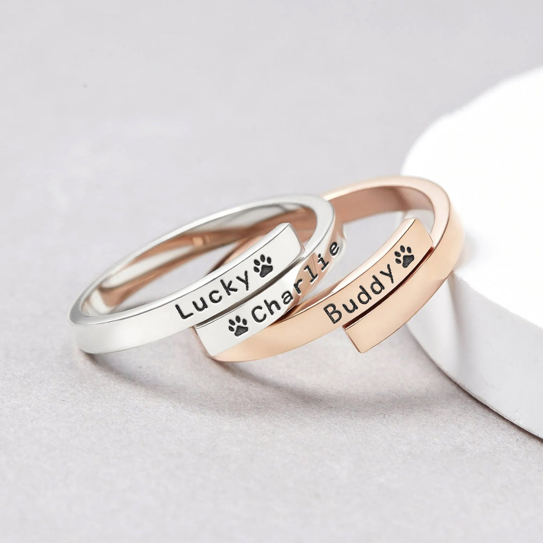 Custom ring with your pet's name