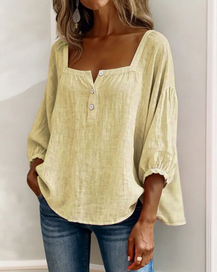 Sherri™ | Elegant Blouse with Square Neckline