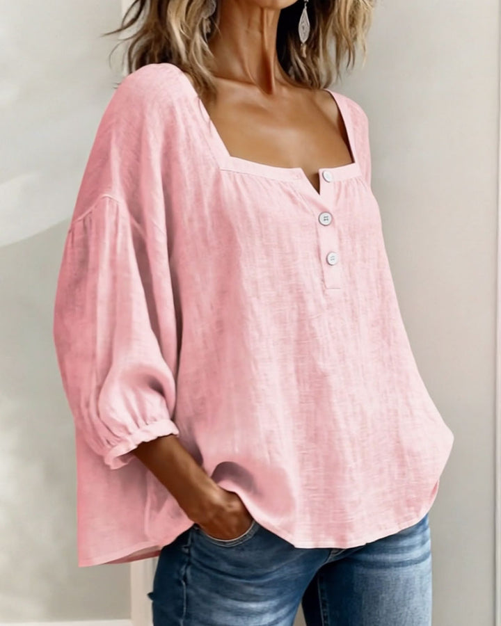 Sherri™ | Elegant Blouse with Square Neckline