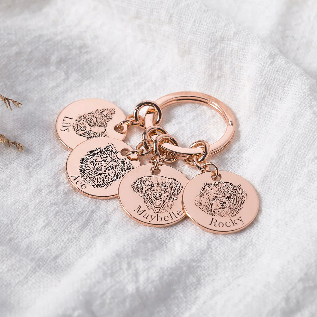 Personalised Keyring with Pet's Face