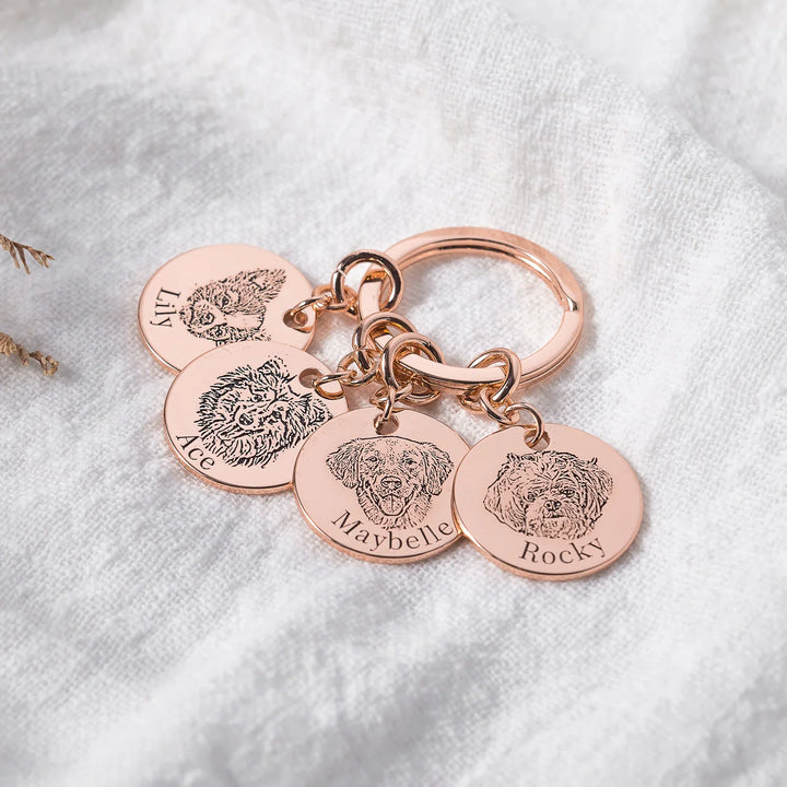 Personalised Keyring with Pet's Face