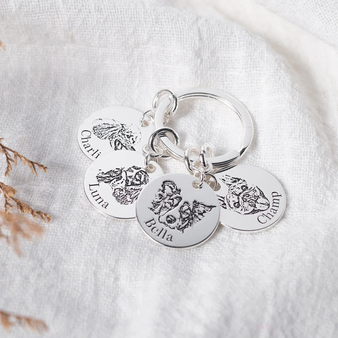 Personalised Keyring with Pet's Face