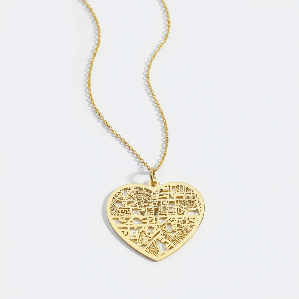 Custom Map Necklace