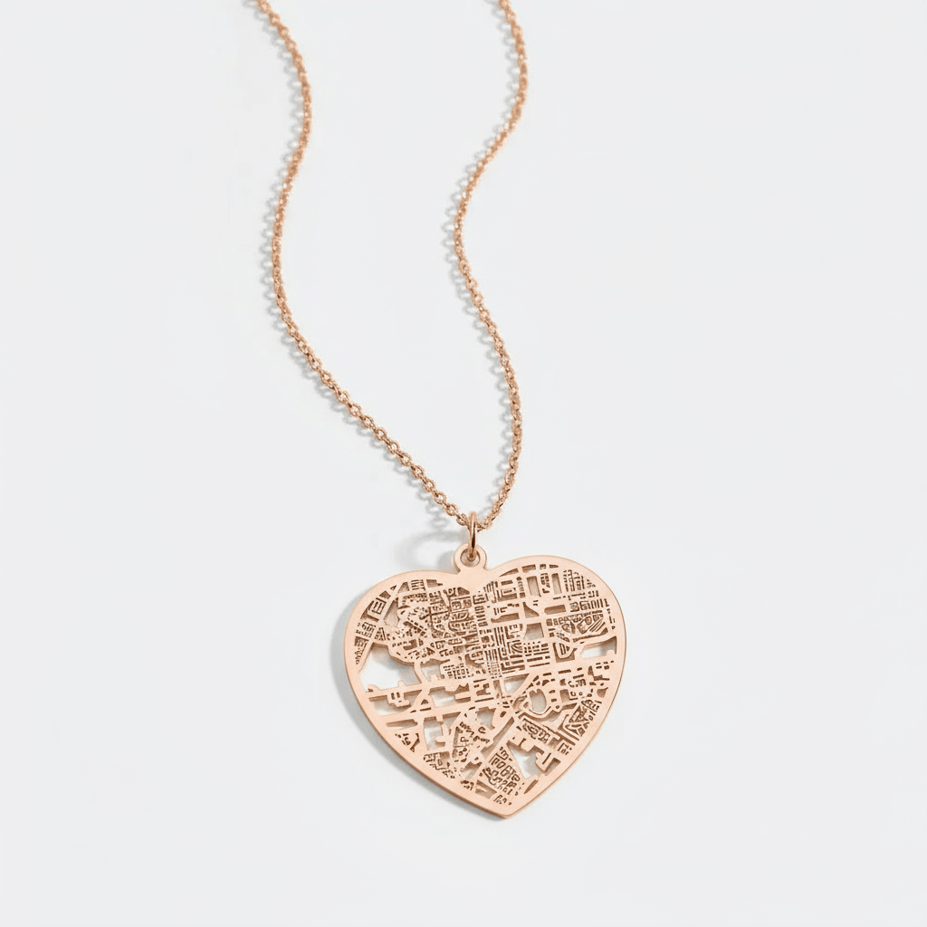 Custom Map Necklace